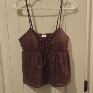 No Boundaries Burgundy Lace Babydoll Top